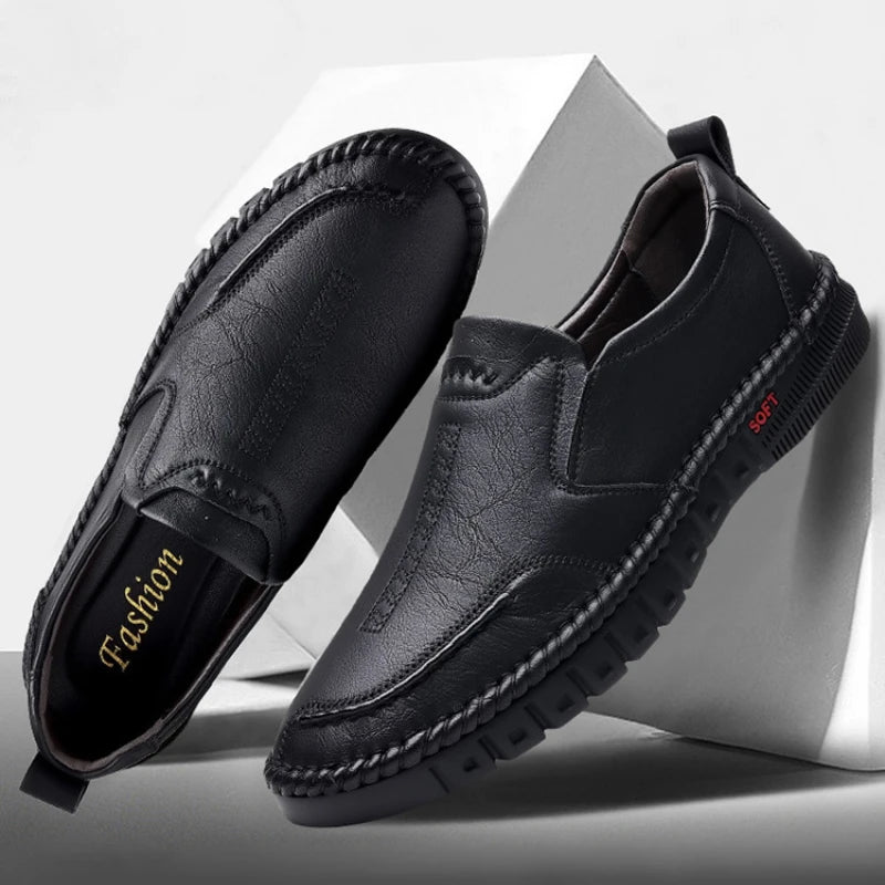 GUSTAV - Herrernas affärs läder Mockasin loafers - Andningsbara Bekväma Sommarsneakers