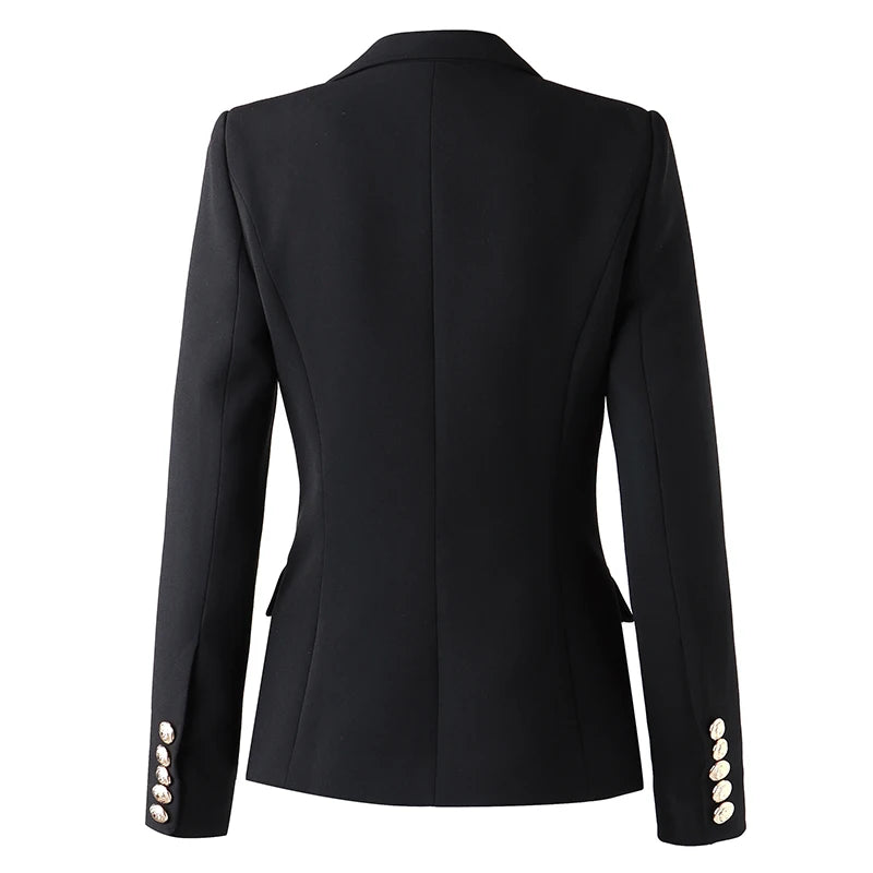 CAROLYNNE - Dam Slim Fit Svart Blazer i europeisk stil