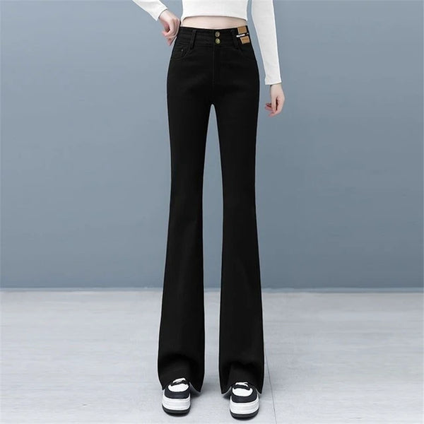 INGRID - Kvinnors High Waist Flare Jeans