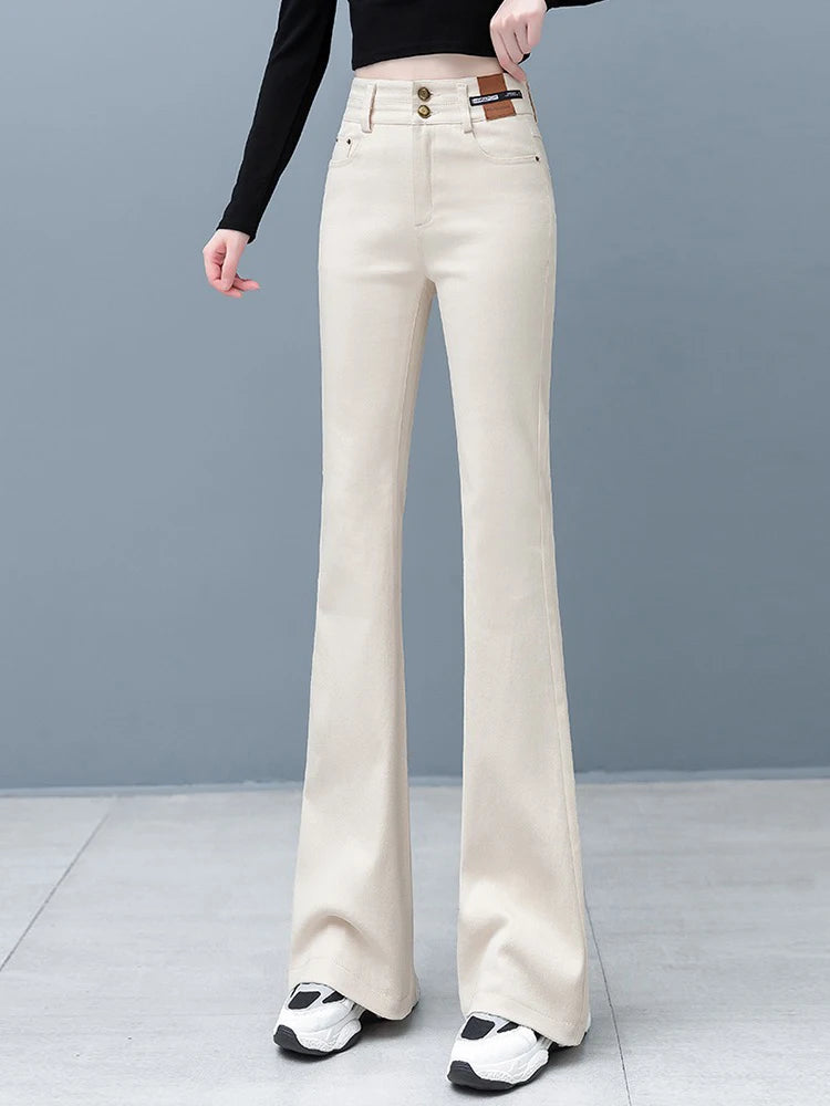 INGRID - Kvinnors High Waist Flare Jeans