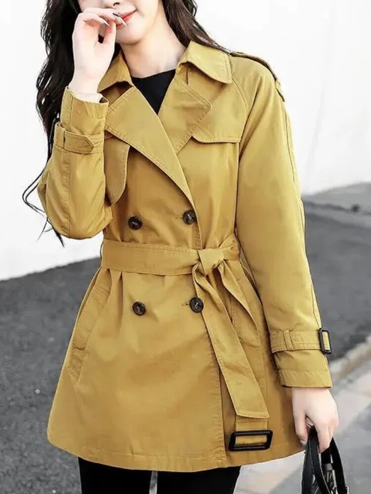 KLARA - Elegant trenchcoat med bälte för smal midja