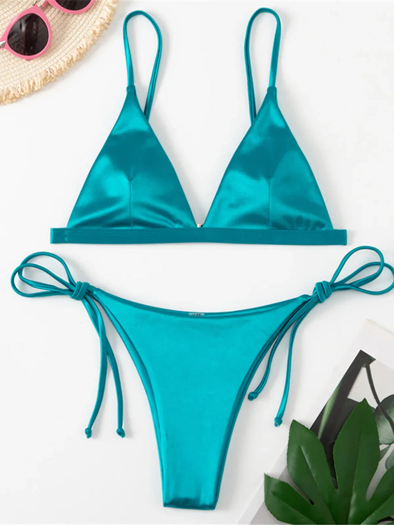 MILA - Satin Bikini-Set