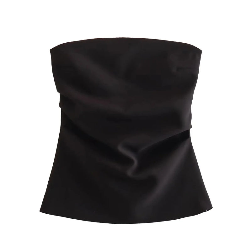 AUDREY - Sexig Ryggfri Strapless Crop Top