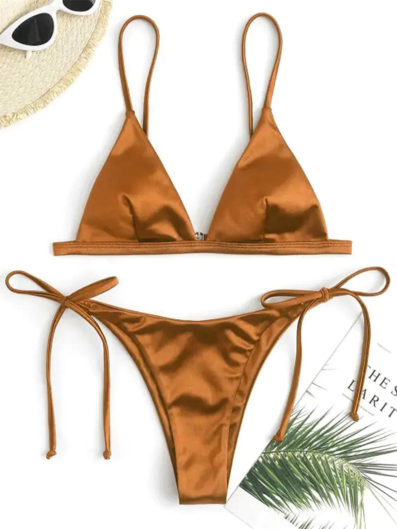 MILA - Satin Bikini-Set