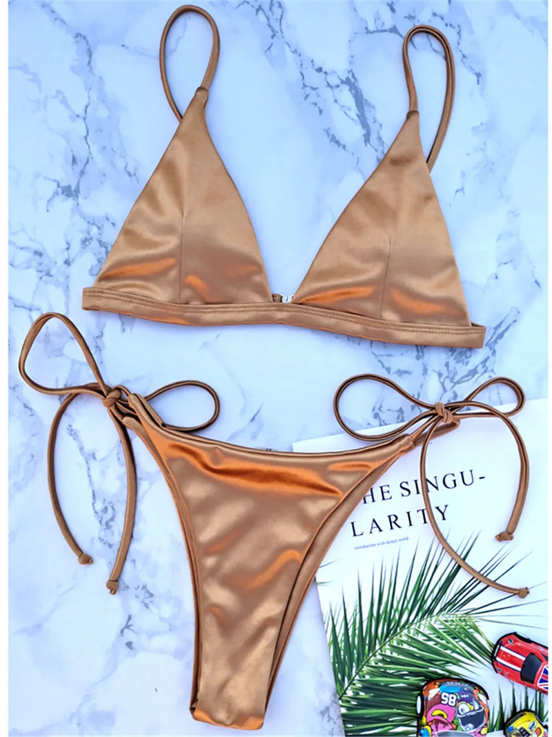 MILA - Satin Bikini-Set