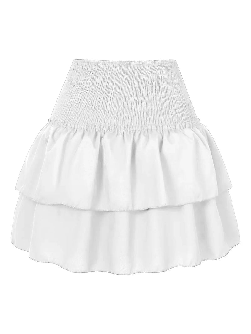 EUPHEMIA - Vintage Blomfåll Mini Kjol