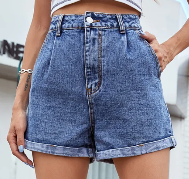 ELLA - Dam Jeansshorts