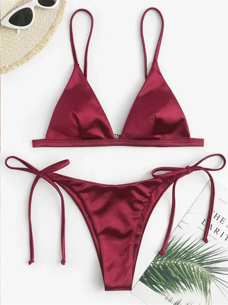 MILA - Satin Bikini-Set