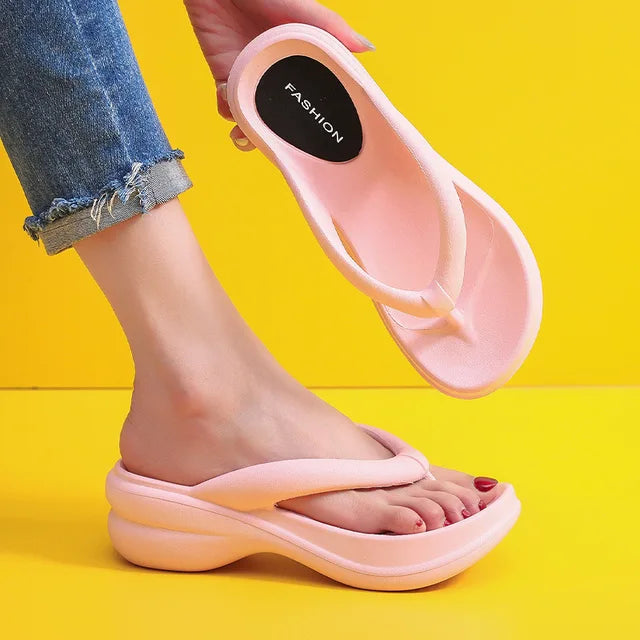 LOTTE - Sommar kil Flip Flops med halkfria plattformsandaler för kvinnor