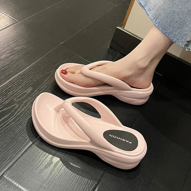 LOTTE - Sommar kil Flip Flops med halkfria plattformsandaler för kvinnor