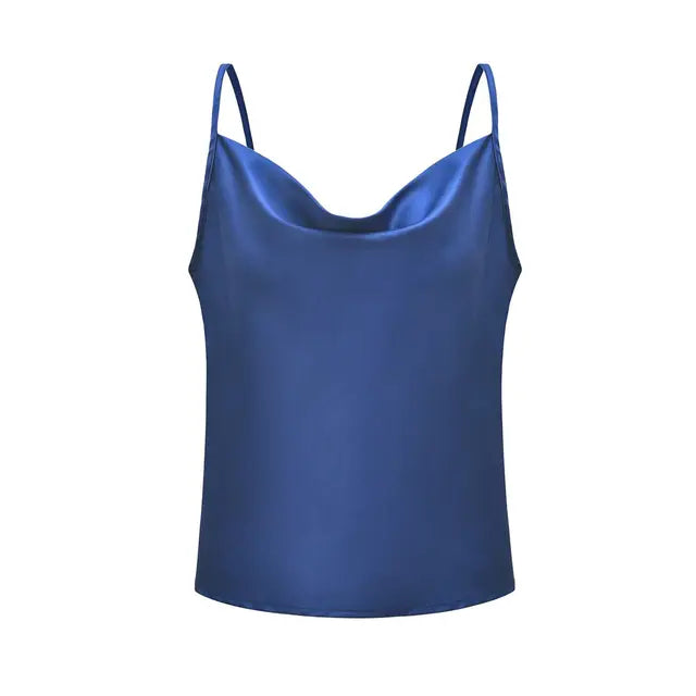 KRISTI - Dam Sommar Silkeslik Satin Camisole