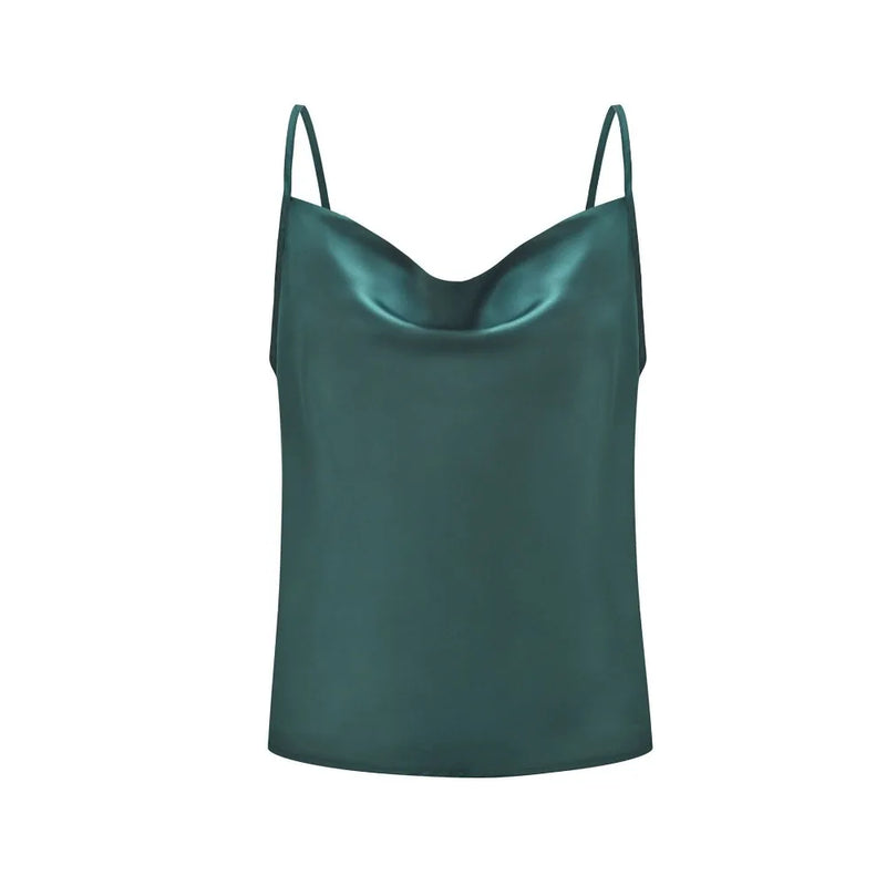 KRISTI - Dam Sommar Silkeslik Satin Camisole