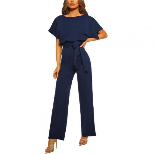 HELENE - Klassisk jumpsuit med rund hals